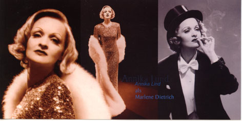 Annika Lind, Marlene Dietrich, 20´er Jahre, Marlene, Gesang, Show